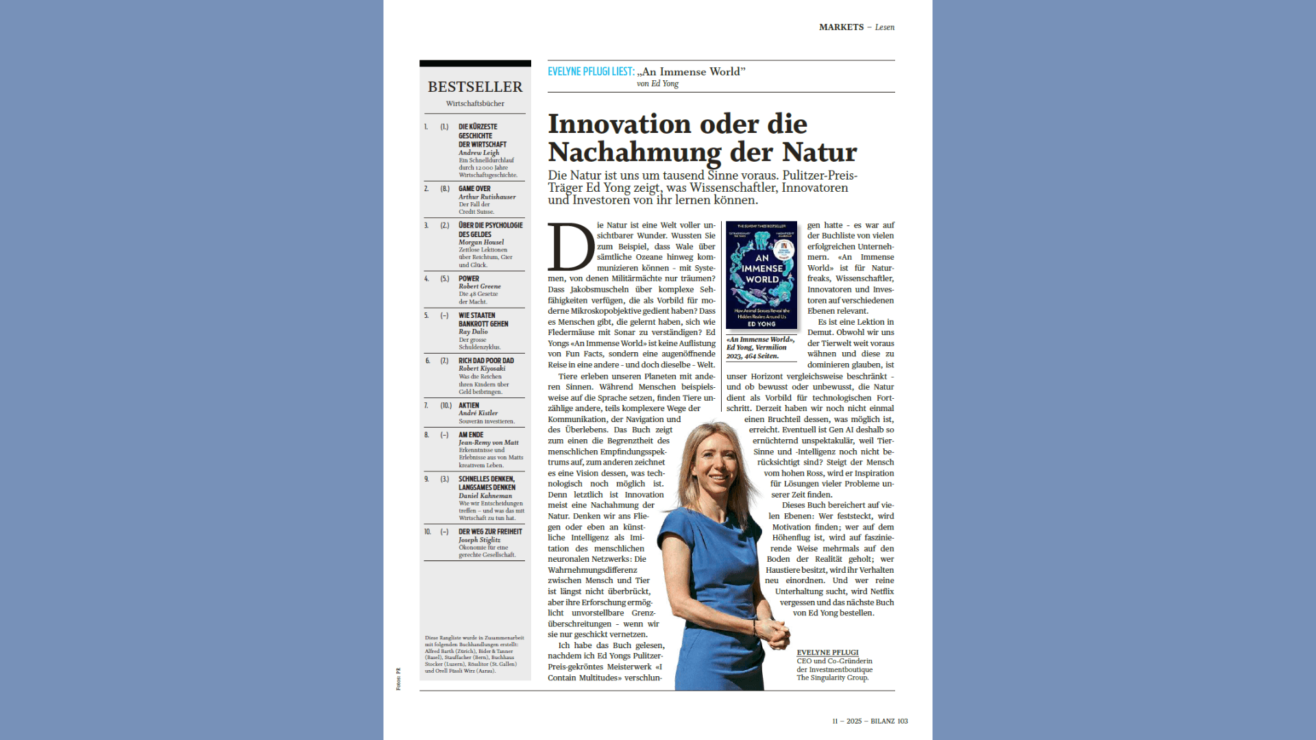 Bilanz Buchkritik: Innovation oder die Nachahmung der Natur